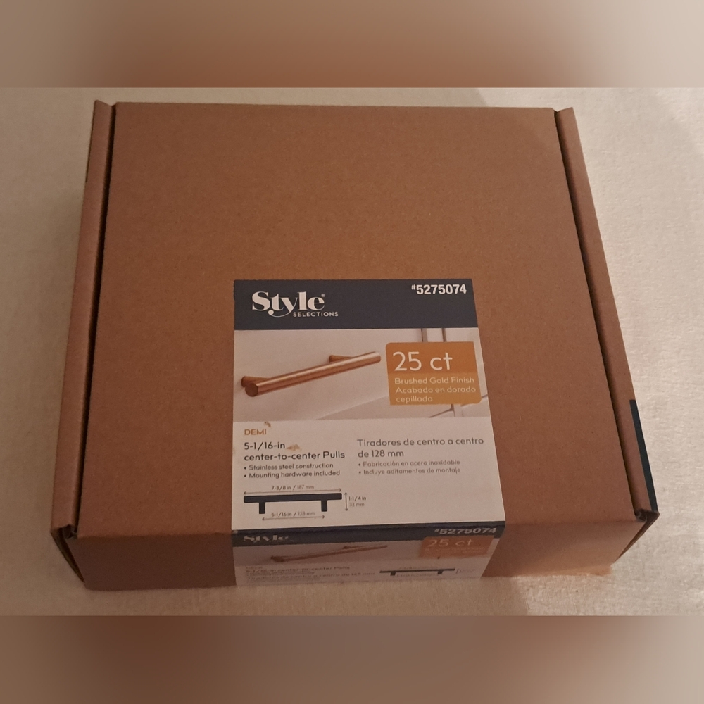 Style Selections Drawer Or Door Handles Gold New 25 Count